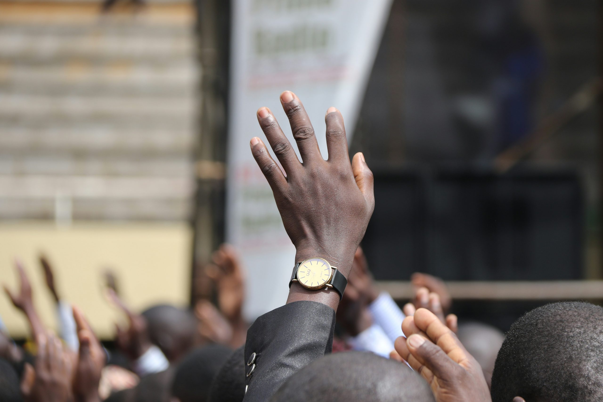 Families seated together during a Sunday service