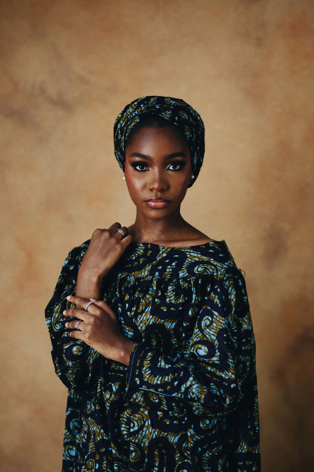 Elegant woman in a headwrap